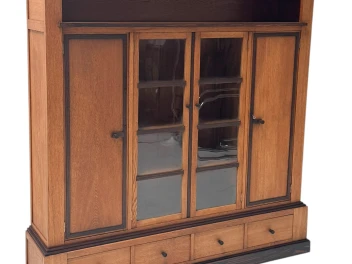 Art Deco Modernist Four-Door Bookcase, 1920s